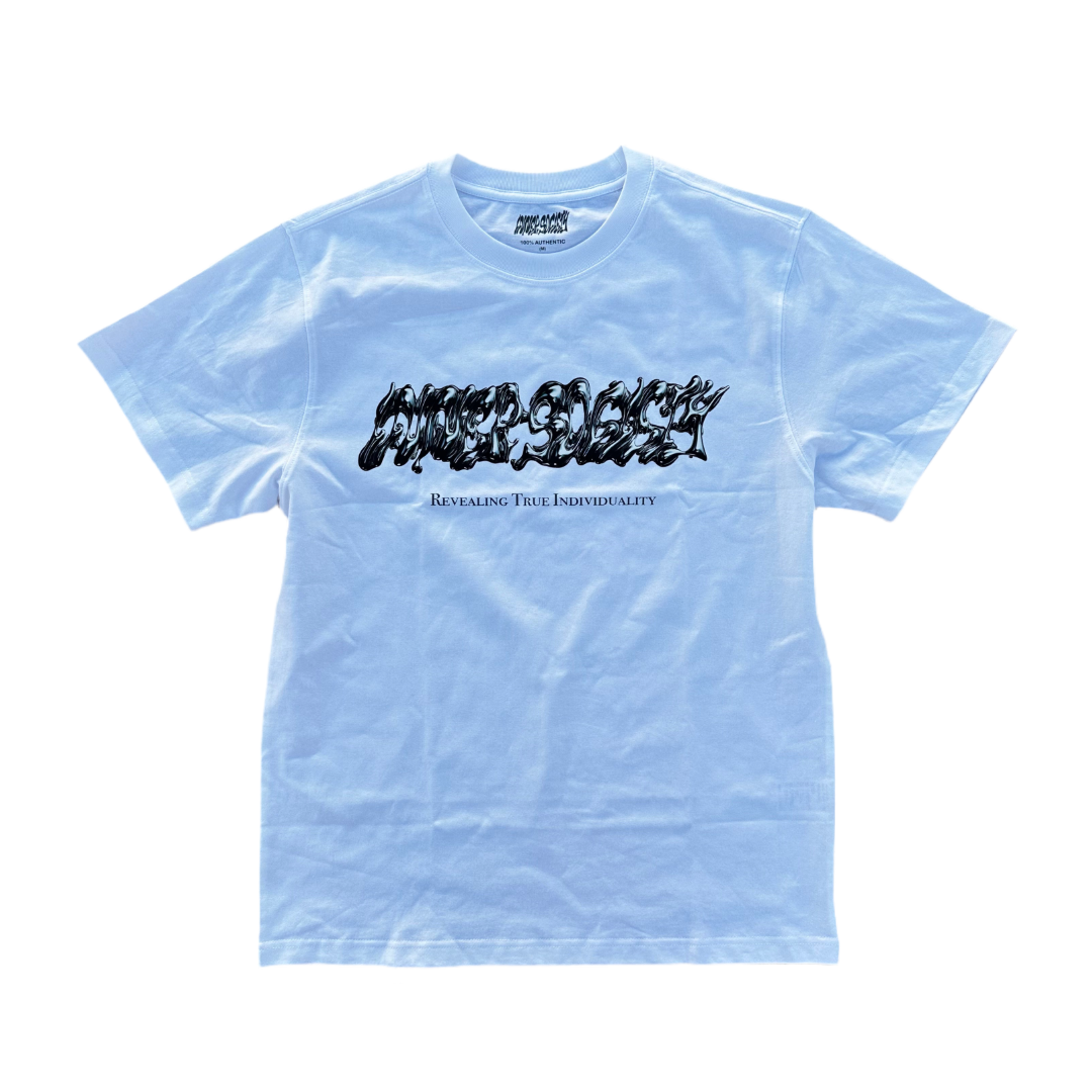 "INNER SOCIETY" CHROME TEE - WHITE