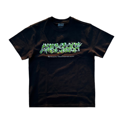 "INNER SOCIETY" CHROME TEE - SLIME GREEN